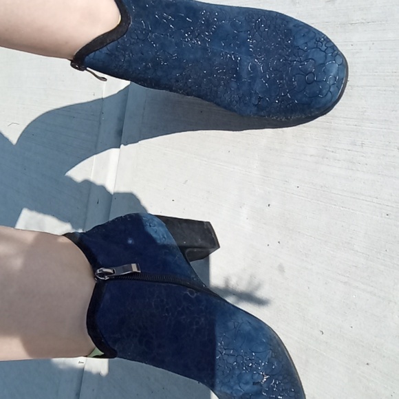 Navy black django and juliette ankle boots - Picture 10 of 10